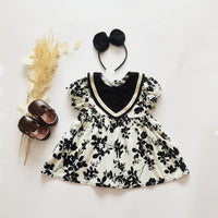 Load image into Gallery viewer, Baby Kid Girls Flower Print Rompers And Dresses Wholesale 220613422
