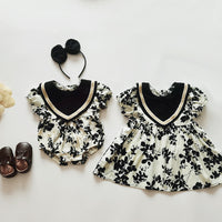 Load image into Gallery viewer, Baby Kid Girls Flower Print Rompers And Dresses Wholesale 220613422
