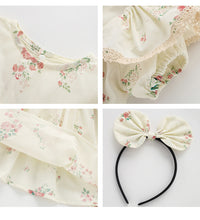 Load image into Gallery viewer, Baby Kid Girls Flower Print Rompers Dresses Wholesale 220613430
