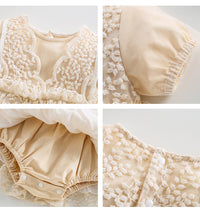 Load image into Gallery viewer, Baby Kid Girls Flower Lace Embroidered Rompers Dresses Wholesale 220613441

