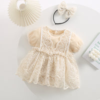 Load image into Gallery viewer, Baby Kid Girls Flower Lace Embroidered Rompers Dresses Wholesale 220613441
