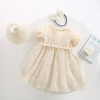 Load image into Gallery viewer, Baby Kid Girls Flower Lace Embroidered Rompers Dresses Wholesale 220613441
