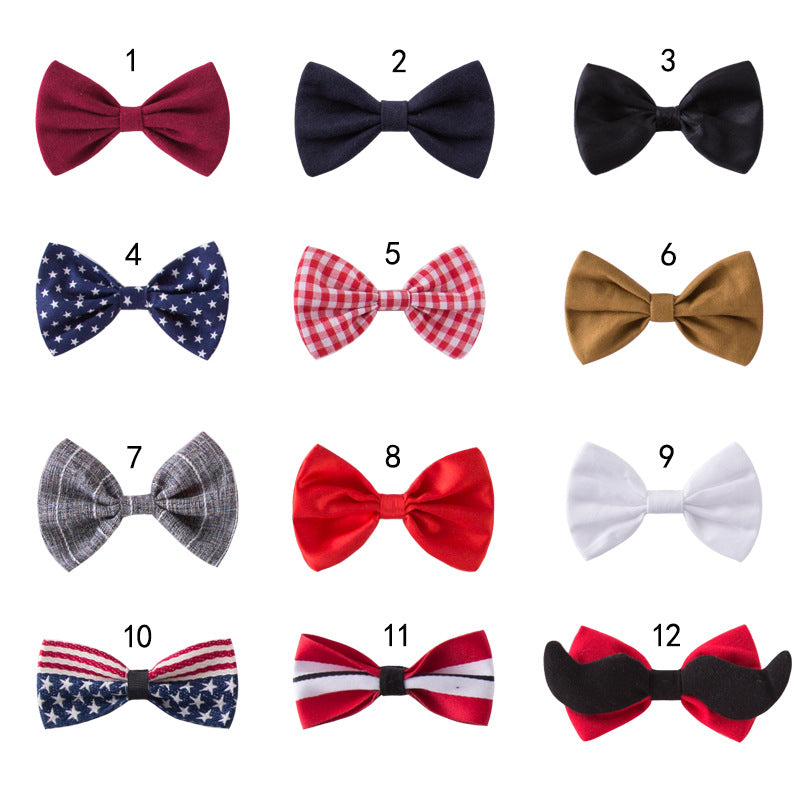 Boys Solid Color Striped Star Bow Birthday Party Accessories Others Accessories Wholesale 220616123