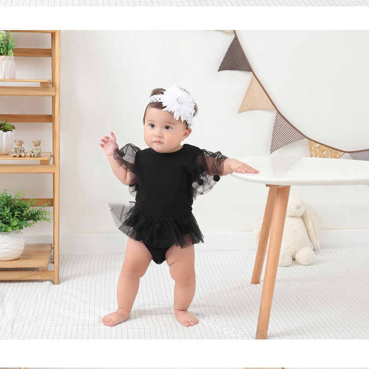 Baby Girls Solid Color Rompers And Accessories Socks Wholesale 220616229