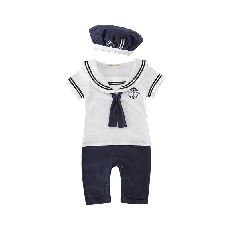 Baby Unisex Letters Color-blocking Print Jumpsuits Hats Wholesale 22061626