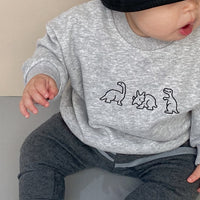 Load image into Gallery viewer, Baby Unisex Dinosaur Cartoon Embroidered Hoodies Swearshirts Wholesale 220616312
