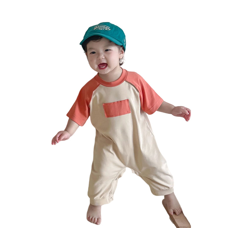 Baby Unisex Color-blocking Jumpsuits Wholesale 220616414