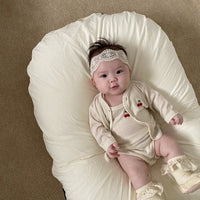 Load image into Gallery viewer, 2 Pieces Set Baby Unisex Solid Color Cardigan And Rompers Wholesale 220616460
