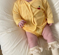 Load image into Gallery viewer, 2 Pieces Set Baby Unisex Solid Color Cardigan And Rompers Wholesale 220616460
