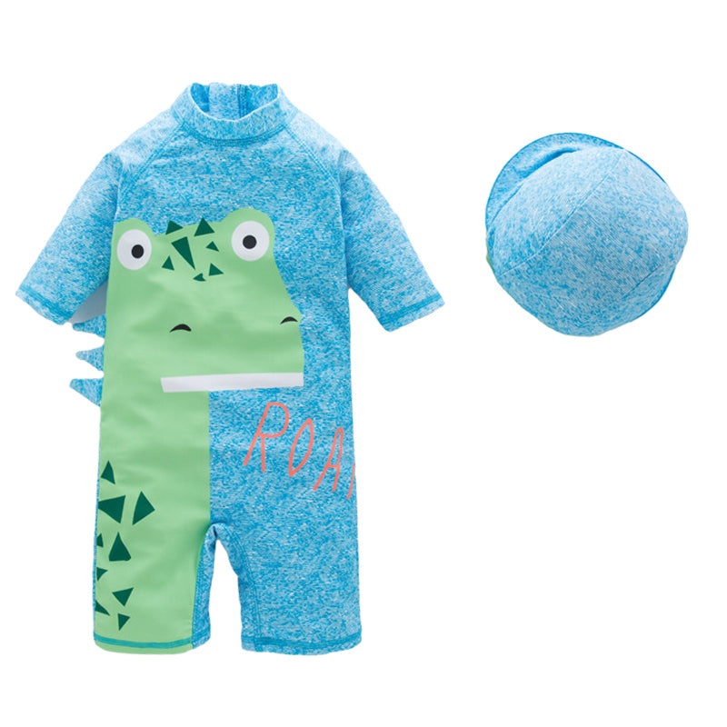 Baby Kid Boys Letters Cartoon Print Jumpsuits Swimwears Wholesale 22061663