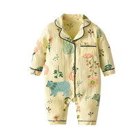 Load image into Gallery viewer, Baby Unisex Striped Cartoon Print Jumpsuits Sleepwears Wholesale 220620104
