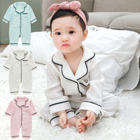 Load image into Gallery viewer, Baby Unisex Striped Cartoon Print Jumpsuits Sleepwears Wholesale 220620104
