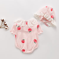 Load image into Gallery viewer, Baby Girls Fruit Print Rompers Accessories Hats Wholesale 220620124
