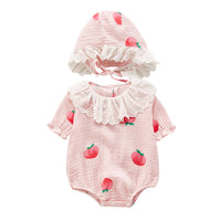 Load image into Gallery viewer, Baby Girls Fruit Print Rompers Accessories Hats Wholesale 220620124
