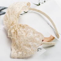 Load image into Gallery viewer, Kid Girls Solid Color Flower Bow Lace Headwear Wholesale 220620187
