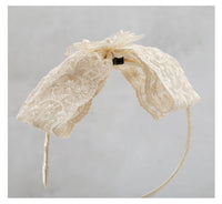 Load image into Gallery viewer, Kid Girls Solid Color Flower Bow Lace Headwear Wholesale 220620187
