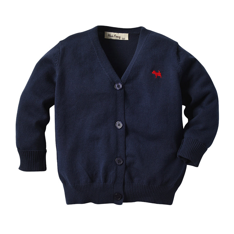 Baby Kid Boys Solid Color Crochet Cardigan Wholesale 220620188