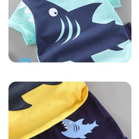 Load image into Gallery viewer, 2 Pieces Set Baby Kid Boys Cartoon Print T-Shirts And Shorts Wholesale 220620235
