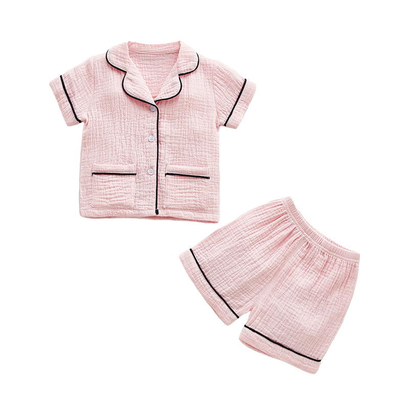 2 Pieces Set Baby Kid Unisex Striped Tops And Shorts Wholesale 220620246
