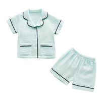 Load image into Gallery viewer, 2 Pieces Set Baby Kid Unisex Striped Tops And Shorts Wholesale 220620246
