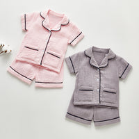 Load image into Gallery viewer, 2 Pieces Set Baby Kid Unisex Striped Tops And Shorts Wholesale 220620246

