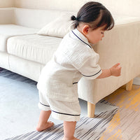 Load image into Gallery viewer, 2 Pieces Set Baby Kid Unisex Striped Tops And Shorts Wholesale 220620246
