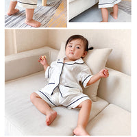 Load image into Gallery viewer, 2 Pieces Set Baby Kid Unisex Striped Tops And Shorts Wholesale 220620246

