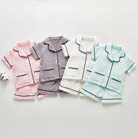 Load image into Gallery viewer, 2 Pieces Set Baby Kid Unisex Striped Tops And Shorts Wholesale 220620246
