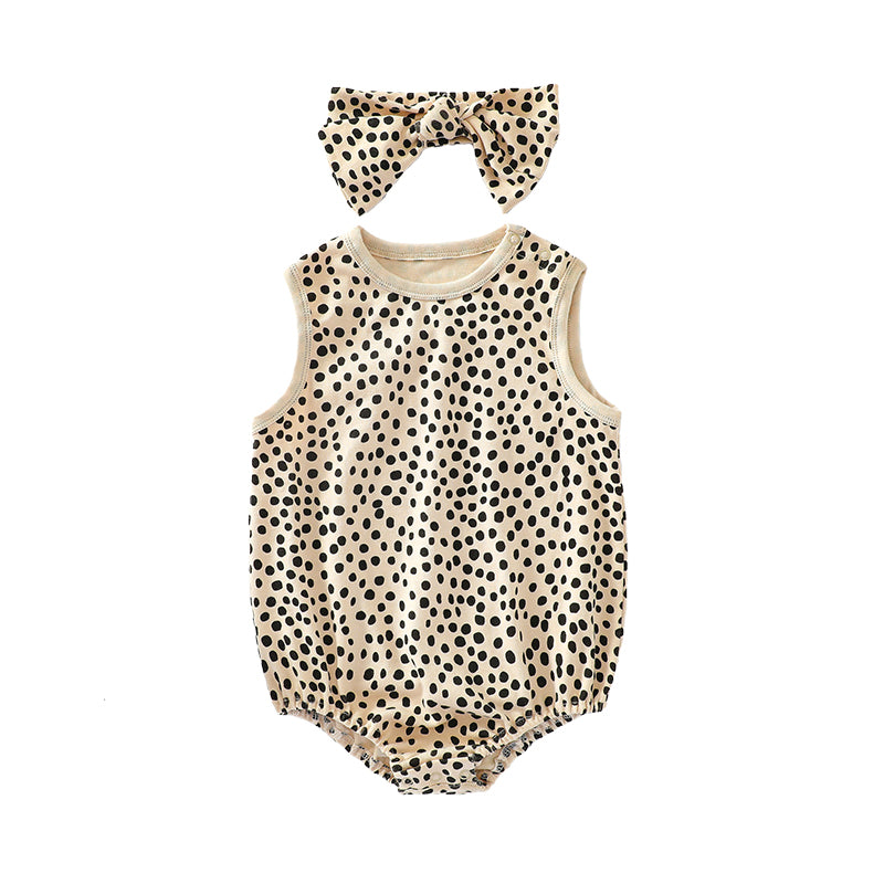 Baby Kid Girls Polka dots Print Rompers Wholesale 220620264