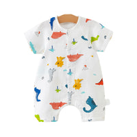 Load image into Gallery viewer, Baby Unisex Fruit Animals Cartoon Print Rompers Wholesale 220620282
