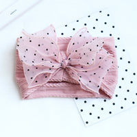 Load image into Gallery viewer, Girls Solid Color Polka dots Bow Accessories Headwear Wholesale 220620285
