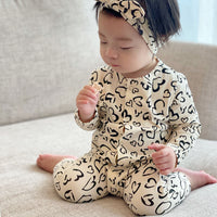 Load image into Gallery viewer, Baby Unisex Love heart Bow Print Valentine&#39;s Day Jumpsuits Wholesale 220620295
