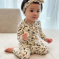 Load image into Gallery viewer, Baby Unisex Love heart Bow Print Valentine&#39;s Day Jumpsuits Wholesale 220620295
