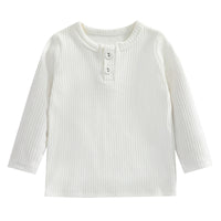 Load image into Gallery viewer, Baby Unisex Solid Color Muslin&amp;Ribbed Tops Wholesale 220620301
