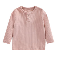 Load image into Gallery viewer, Baby Unisex Solid Color Muslin&amp;Ribbed Tops Wholesale 220620301
