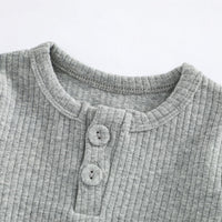 Load image into Gallery viewer, Baby Unisex Solid Color Muslin&amp;Ribbed Tops Wholesale 220620301
