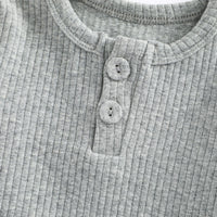 Load image into Gallery viewer, Baby Unisex Solid Color Muslin&amp;Ribbed Tops Wholesale 220620301
