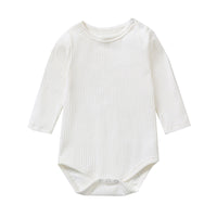 Load image into Gallery viewer, Baby Unisex Solid Color Muslin&amp;Ribbed Rompers Wholesale 220620305
