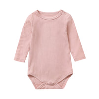 Load image into Gallery viewer, Baby Unisex Solid Color Muslin&amp;Ribbed Rompers Wholesale 220620305

