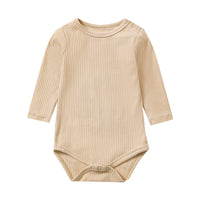 Load image into Gallery viewer, Baby Unisex Solid Color Muslin&amp;Ribbed Rompers Wholesale 220620305
