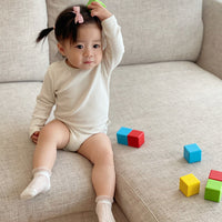 Load image into Gallery viewer, Baby Unisex Solid Color Muslin&amp;Ribbed Rompers Wholesale 220620305

