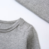 Load image into Gallery viewer, Baby Unisex Solid Color Muslin&amp;Ribbed Rompers Wholesale 220620305
