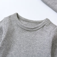 Load image into Gallery viewer, Baby Unisex Solid Color Muslin&amp;Ribbed Rompers Wholesale 220620305
