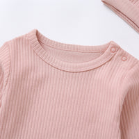 Load image into Gallery viewer, Baby Unisex Solid Color Muslin&amp;Ribbed Rompers Wholesale 220620305
