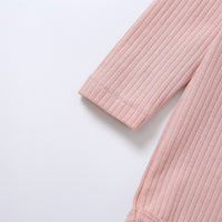 Load image into Gallery viewer, Baby Unisex Solid Color Muslin&amp;Ribbed Rompers Wholesale 220620305
