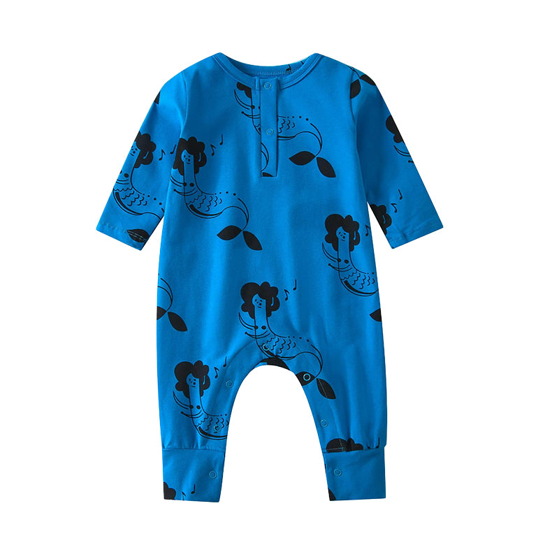 Baby Girls Love heart Animals Print Jumpsuits Wholesale 220620348