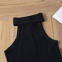 Load image into Gallery viewer, 2 Pieces Set Baby Kid Girls Solid Color Tank Tops And Ripped Pants Wholesale 220620384

