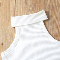 Load image into Gallery viewer, 2 Pieces Set Baby Kid Girls Solid Color Tank Tops And Ripped Pants Wholesale 220620384
