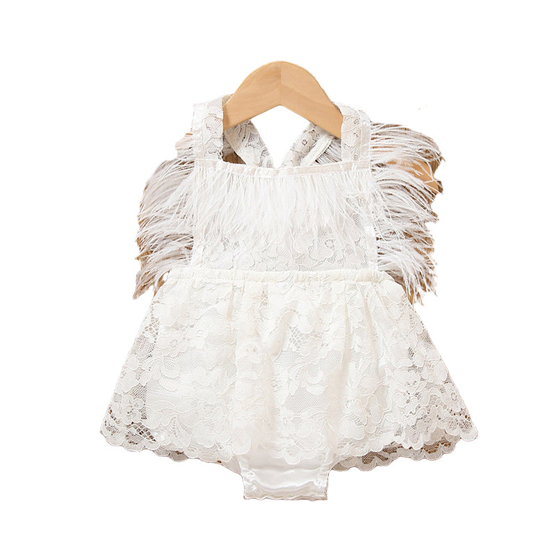 Baby Girls Solid Color Rompers Wholesale 220620395