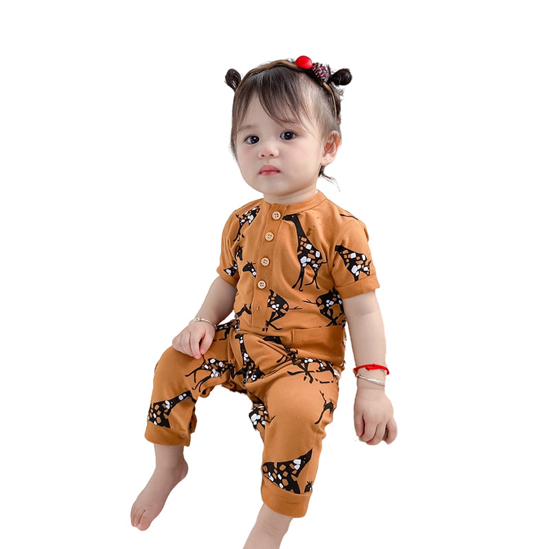 Baby Unisex Animals Print Jumpsuits Wholesale 220620473